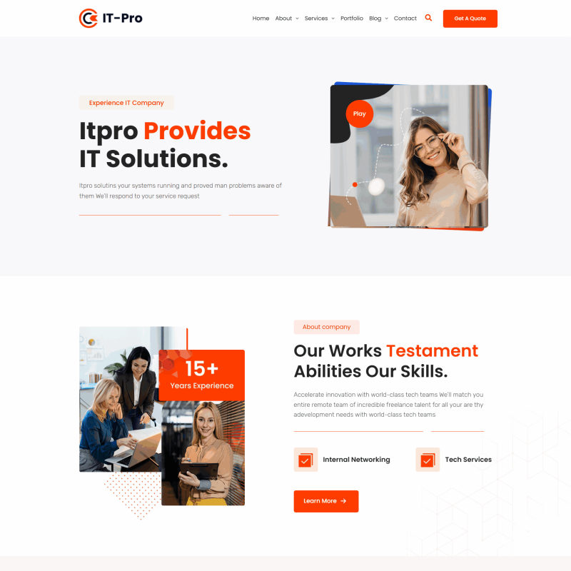 现代IT公司服务网站