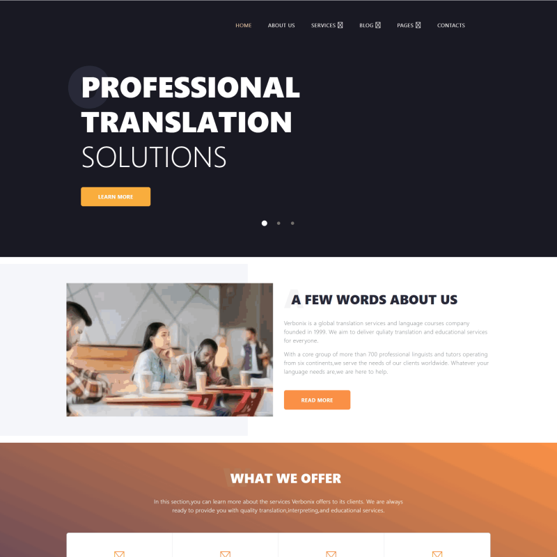 橙色翻译服务公司网站