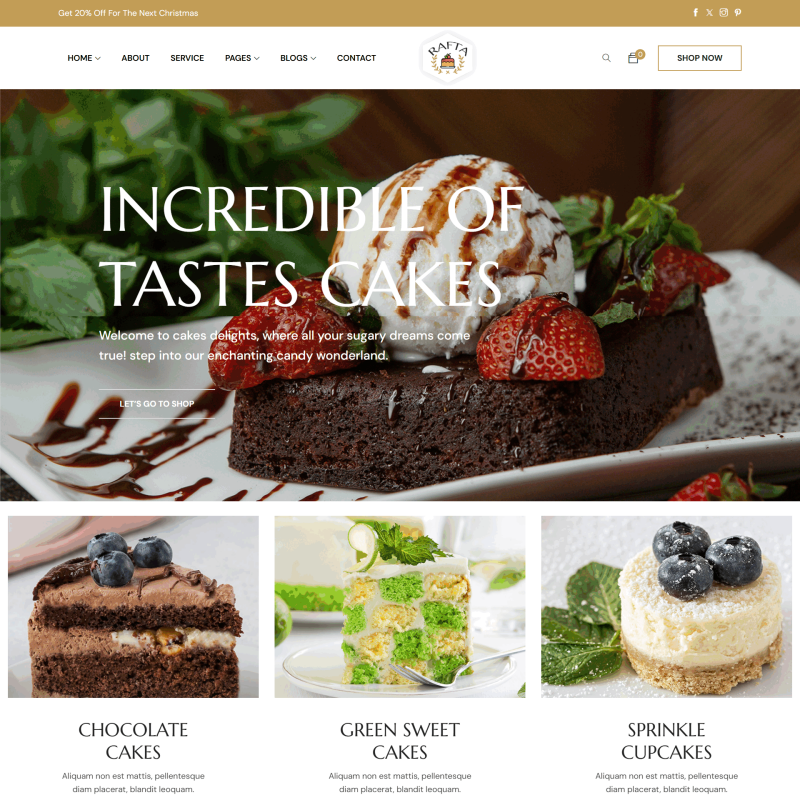 美味蛋糕屋宣传网站