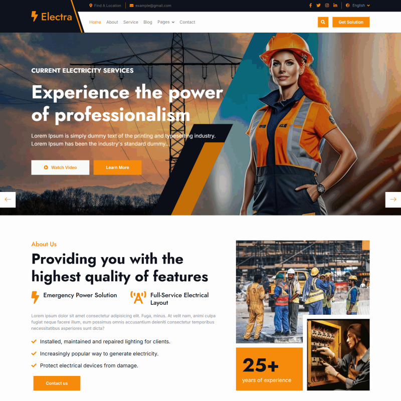 某电力电网工程项目网站