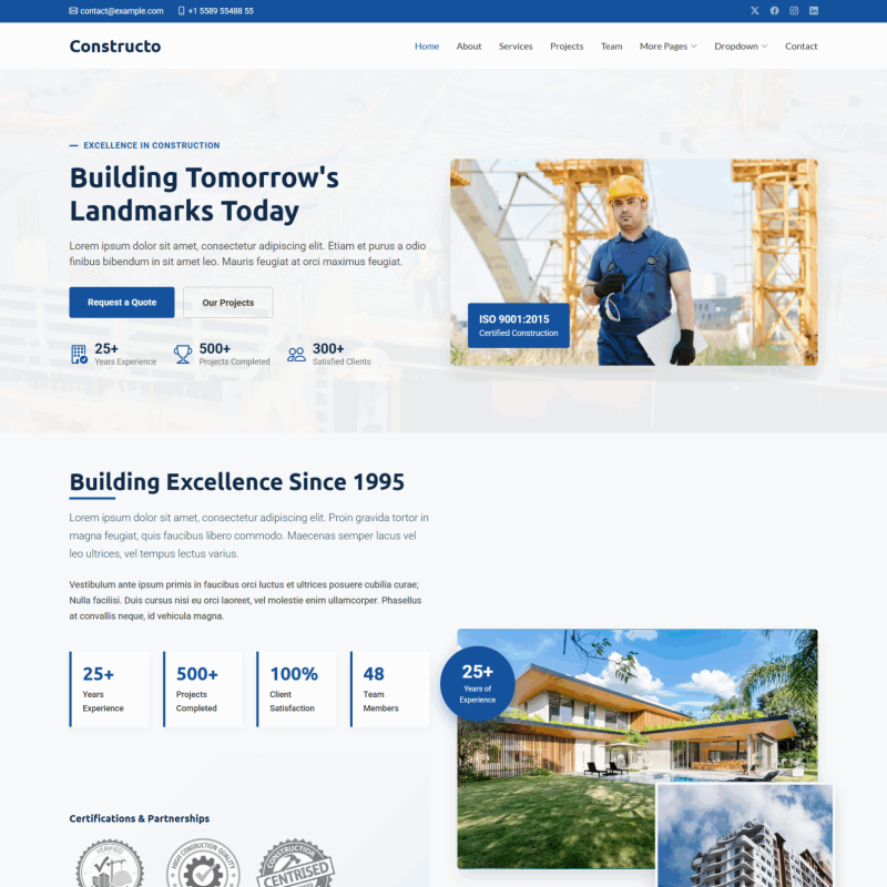 某知名建筑行业公司网站