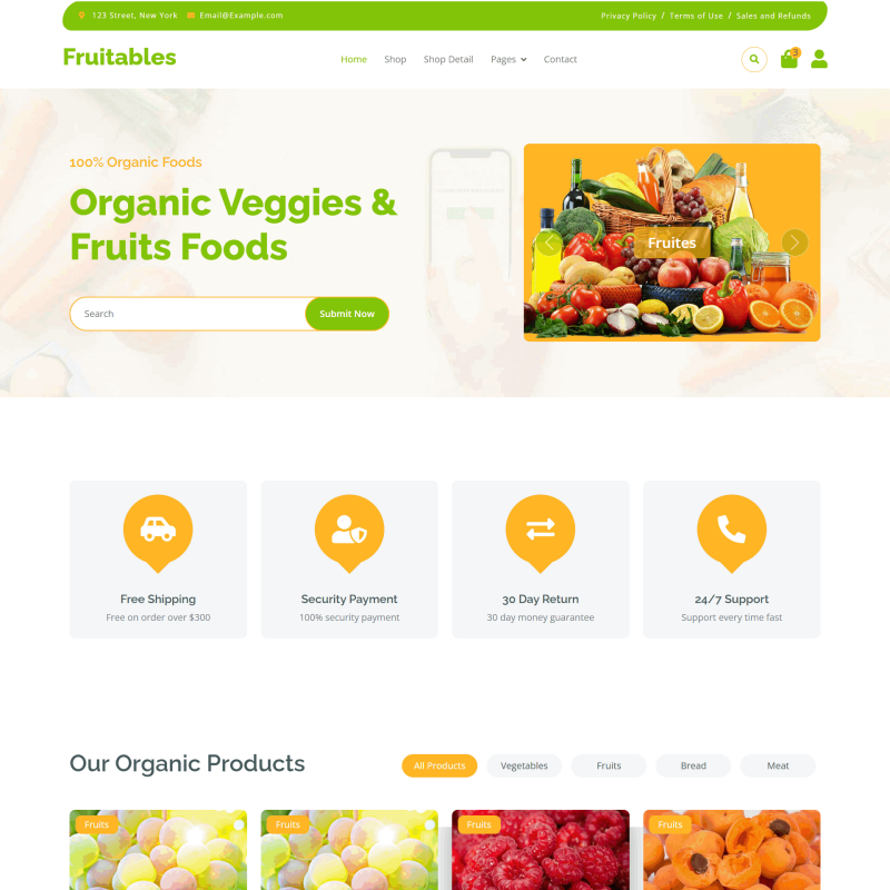 绿色有机蔬菜水果网站