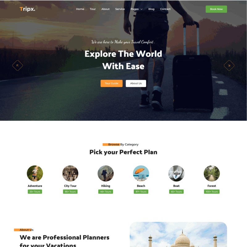 旅行运动类定制服务网站