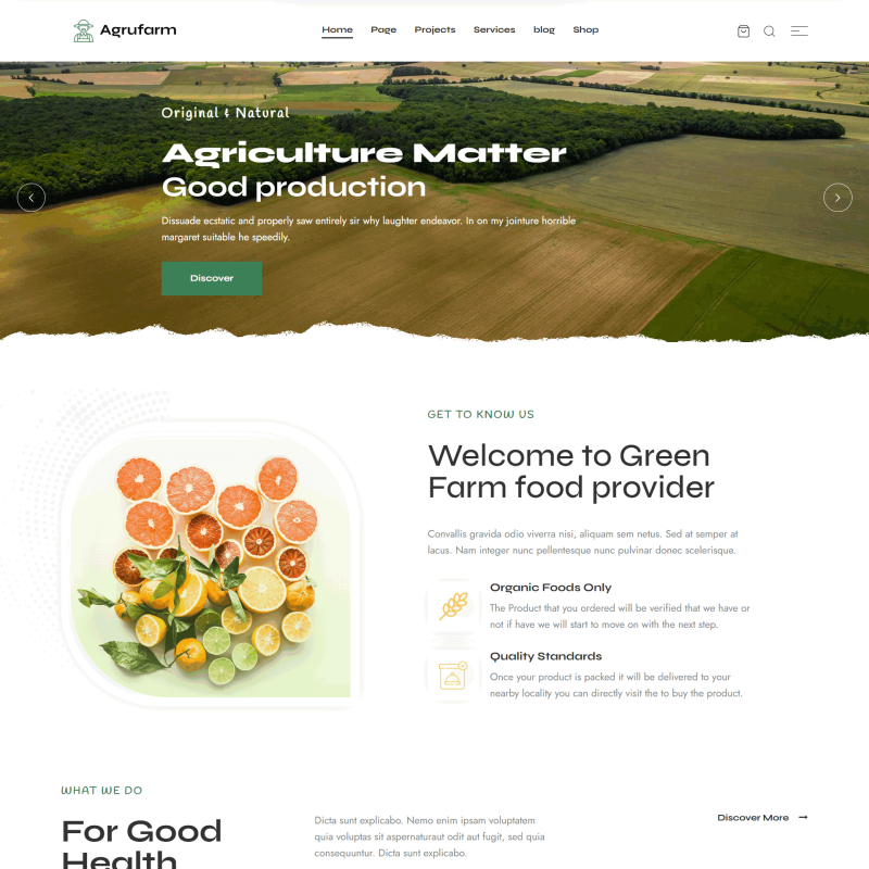 绿色农场食品供应商网站