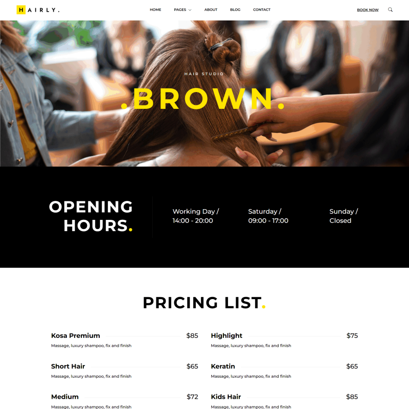 美发工作室宣传网站