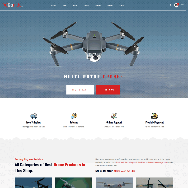 无人机整机零配产品网站