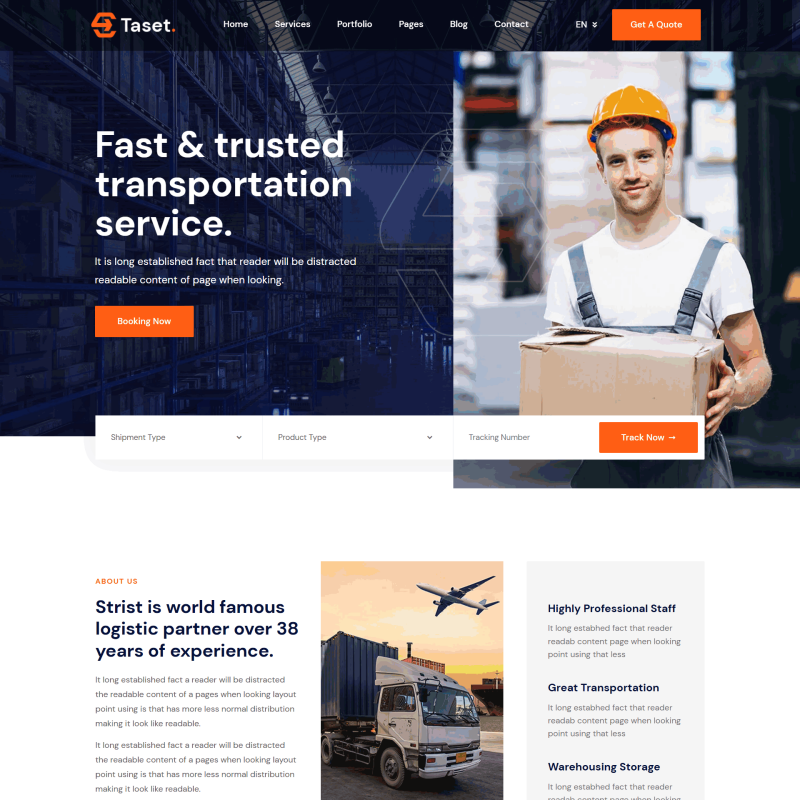 仓储货运快递企业网站