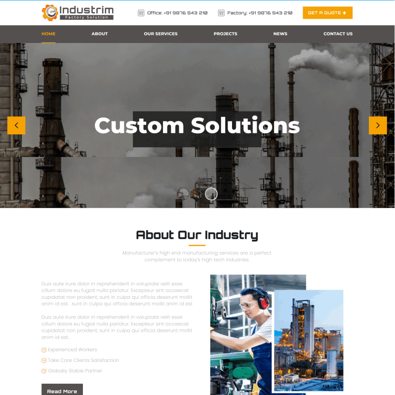 某高端制造业服务网站