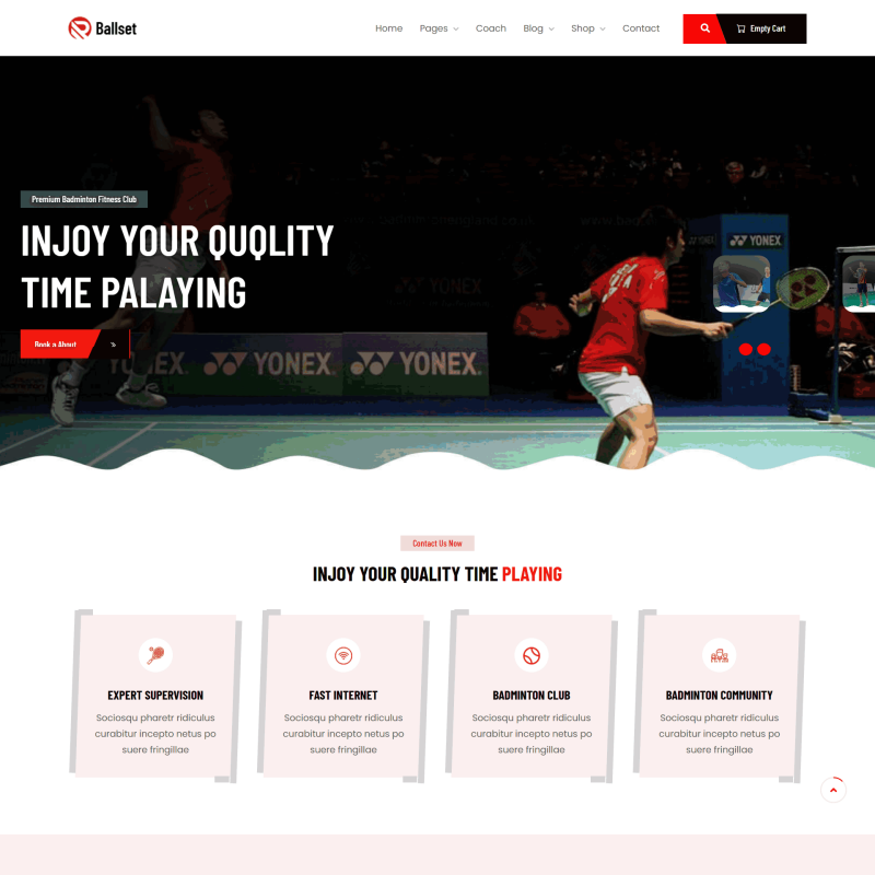 羽毛球培训服务机构网站