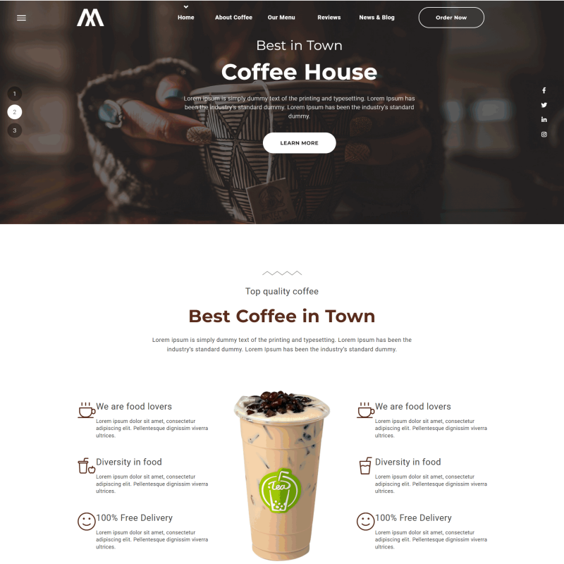 咖啡屋宣传网站