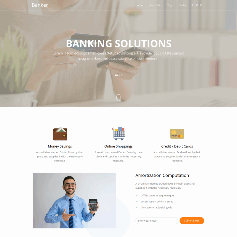 金融产品服务响应式网站