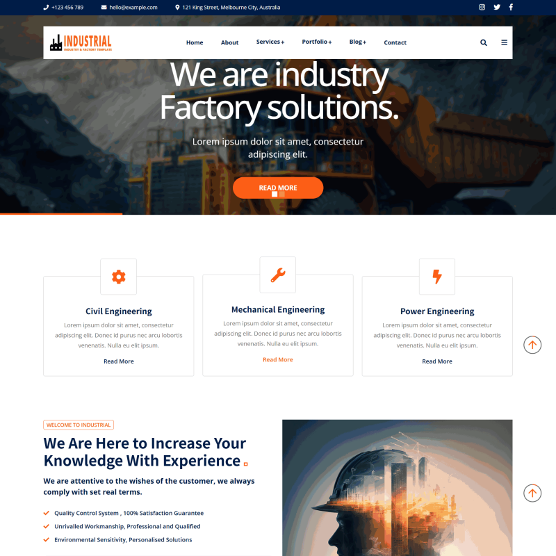 响应式电气服务公司网站